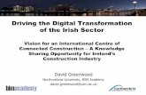 Driving the Digital Transformation of the Irish Sector · ‘Construction 4.0’ Integrated and collaborative BIM Laser scanning Digital manufacture (CNC) 3D Printing (Contour Crafting)