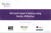 Vembu VMBackup Microsoft Hyper-V backup using · Architecture - Hyper-V backup using VMBackup 14 TRUSTED BY OVER 60,000 BUSINESSES Vembu VMBackup Client/Proxy is a transport software,