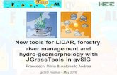 New tools for LiDAR, forestry, river management and hydro ...downloads.gvsig.org/download/events/gvSIG-Festival/...New tools for LiDAR, forestry, river management and hydro-geomorphology