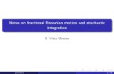 Notes on fractional Brownian motion and stochastic integration · PDF file Notes on fractional Brownian motion and stochastic integration R. Vilela Mendes (Institute) 1 / 25. Selfsimilar