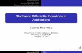 Stochastic Differential Equations in Applicationspersonal.strath.ac.uk › x.mao › talks › sde_app10.pdf · Stochastic Modelling Well-known Models Stochastic verse Deterministic