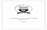 EXTERNAL EXAMINATION RESULTSpenyrheol-comp.net › wp-content › uploads › 2014 › 03 › Examination… · G.C.S.E. EXAMINATION RESULTS – English Number Gaining Grade % of