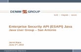 Enterprise Security API (ESAPI) Java › media › pdfs › DenimGroup_ESAPI... · ESAPI (The OWASP Enterprise Security API) is a free, open source, web application security control