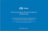Document Automation Webinar - Cliofiles.goclio.com/marketo/ebooks/Document-Automation.pdf · Document Automation Webinar Templates Any Documents your firm works with regularly such
