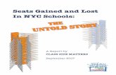 Seats Gained and Lost In NYC Schools · which argues that thousands of seats in Brooklyn high schools will be lost due to programmatic changes, co-locations, grade truncation, and