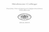 2014-15 FDC Opportunities Handbook revised.10.31.2014 · 8. Projects funded by the FDC are not intended for personal financial gain. Should financial gain (profit) be realized, faculty