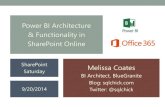 Power BI Architecture & Functionality in SharePoint Online … › static › 52d1b75de4b0ed895b... · Enabled through COM add-ins (it’s a native Excel 2013 add-in) To be supported