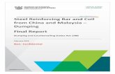 Steel Reinforcing Bar and Coil from China and Malaysia ... · Final Report (Non-Conf.) Steel Reinforcing Bar and Coil from China and Malaysia - Dumping 2 The Essential Facts and Conclusions