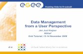 Data Management from a User Perspective - Nikhefjanjust/presentations/tut08_dm_for_users.pdf · Data Management from a User Perspective Jan Just Keijser Nikhef Grid Tutorial, 13-14