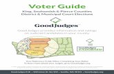 King, Snohomish & Pierce Counties District & Municipal ... · King, Snohomish & Pierce Counties District & Municipal Court Elections Your Reference Guide When Completing Your Ballot