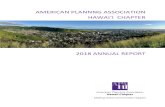AMERICAN PLANNNG ASSOCIATION - American Planning Association › documents › 1390 › 2018... · American Planning Association, Hawai‘i Chapter Annual Report Dear Members, I am