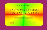 2010, VOLUME 1 PROGRESS IN PHYSICSfs.unm.edu/PiP-2010-01.pdf2010, VOLUME 1 PROGRESS IN PHYSICS “All scientists shall have the right to present their scien-tiﬁc research results,