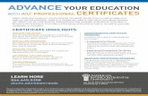 CERTIFICATE HIGHLIGHTS - Miami-Dade County · The credit from AIU’s certificate classes can be transferred into a full bachelor’s or master’s degree program. UNDERGRADUATE CERTIFICATE