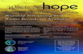 Monthly Newsletter of Hope Lutheran Church Worship ... · PDF file Monthly Newsletter of Hope Lutheran Church Worship Streaming and Radio Broadcast Available Wednesdays at 6:00pm Wednesday’s