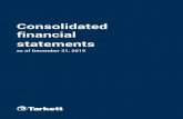 Consolidated financial statements - Tarkett Etats Financiers/Fi... · Consolidated financial statements as of December 31, 2019 5 Consolidated statement of financial position Assets