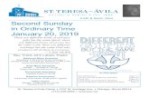 Faith & Spirit, Alive Second Sunday in Ordinary Time ... · Faith & Spirit, Alive Second Sunday in Ordinary Time January 20, 2019 St. Teresa of Avila Parish 1037 W. Armitage Ave.