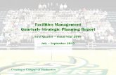 Facilities Management Quarterly Strategic Planning Report › sites › facilities.uncc...ACTION PLAN 8 Lead Actions Planned 1. Bi-weekly review of recurring services and scheduled