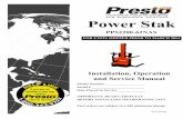PPS2200-62NAS - Presto Liftsprestolifts.com/.../documents/manuals/Stackers/pre_3_14_pps2200_… · Presto Lifts Limited Power Stacker Warranty Policy Presto Lifts warrants the Power