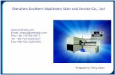 Shenzhen Southern Machinery Sales and Service Co., Ltd › ... › S-3000-Radial-Inserter.pdf · Radial Inserter S-3000 Single Span – 2.5mm lead spans Dual Span – 2.5mm/5.0mm