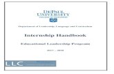 Internship Handbook - DePaul University · 2017-08-30 · 1. Hold a valid and current administrative certificate endorsed for general administration or principal. 2. If the internship