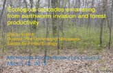 Ecological cascades emanating from earthworm invasion and ...mn.gov/frc/docs/MFRC Presentation_March 2015... · Invasive earthworms reduce productivity and amplify drought sensitivity