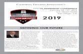 ANNUAL MEMBERSHIP CONFERENCE January 23 - …...DEFINING OUR FUTURE 2019 California TruCking assoCiaTion’s ANNUAL MEMBERSHIP CONFERENCE January 23 - 27, 2019 U.S. Grant Hotel San
