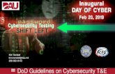 DoD Guidelines on Cybersecurity T&E - DAU Sponsored... DoD Guidelines on Cybersecurity T&E Kim Kendall kim.kendall@dau.mil 256-922-8143 What is Cybersecurity Defined as the prevention