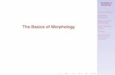 The Basics of Morphology - UMass Amherst...The Basics of Morphology Course Readings Motivating Morphology Basic Concepts and Notation More Sufﬁxation Rules Preﬁxes Morphological