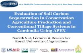 Evaluation of Soil Carbon Sequestration in Conservation ... · Sequestration in Conservation Agriculture Production and Conventional Tillage Systems in Cambodia Using APEX Nareth