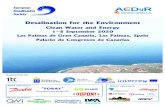 Desalination for the Environment€¦ · Advanced wastewater treatment Renewable energy for desalination Energy Energy recovery technology Thermal seawater desalination Desalination