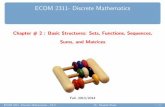 Chapter # 2 : Basic Structures: Sets, Functions, Sequences ...site.iugaza.edu.ps/musbahshaat/files/chapter2_all_handout.pdf · ECOM 2311- Discrete Mathematics ... Functions, Sequences,