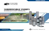 SUBMERSIBLE PUMPS › media › 110458 › water-horse...Pump diameter is smaller than a standard 4" submersible for easier installation in reduced diameter 4" wells Hex rubber bearing