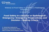 Food Safety in a Nuclear or Radiological Emergency ... · Emergency: Emergency Preparedness and ... Restrictions on non-essential food, milk and water Equivalent dose in fetus or