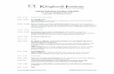 Schedule Autism Solutions 2018 V2 - Klinghardt Institute€¦ · Autism Solutions Seminar Schedule Dr Dietrich Klinghardt MD, PhD Saturday 10th February 2018 9.00 – 9.30 Registration