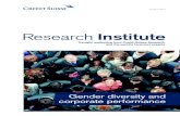Gender diversity and corporate performance - Ministry for Women Suisse... · 2013-11-25 · Gender diversity within senior management teams has become an increasingly topical issue