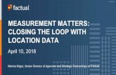MEASUREMENT MATTERS: CLOSING THE LOOP WITH … · 2018-04-09 · MEASUREMENT MATTERS: CLOSING THE LOOP WITH LOCATION DATA ... of retail sales. 31 90% MOST RETAIL SALES OCCUR IN STORES