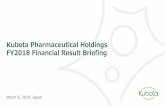 Kubota Pharmaceutical Holdings FY2018 Q3 Update _2.pdf · Kubota Pharmaceutical Holdings FY2018 Financial Result Briefing March 6, 2019 Japan. Kubota Pharmaceutical Holdings Co.,