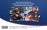 Denver Police Department Lieutenant Promotional Process ... · Ergometrics & Applied Personnel Research, Inc., is a human resource management firm specializing in personnel selection