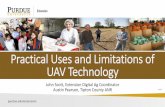 Practical Uses and Limitations of UAV Technology...Cooperative Extension Service has a UAV Signature Program teaching UAV technology legal requirements, FAA Part 107 Remote Pilot Knowledge