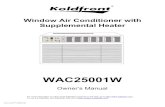 Window Air Conditioner with Supplemental Heaterpdf.lowes.com › useandcareguides › 846844011501_use.pdf · Supplemental Heater Owner’s Manual ... commercial or industrial use.