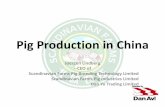 Pig Production in China...At present, average annual wean is 28.6 heads/sow, average live born is 14.9 heads/liter. It reaches the average production level in Denmark and it is a successful