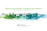 Sponsorship Opportunities - ACG Global · 6 | ACG Denver Sponsorship Opportunities 2017 $2,500 (Limit of four industry exclusive sponsors - 1st right of refusal for Fall Event) BRANDING