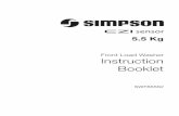 Front Load Washer Instruction Booklet › globalassets › user-manuals › sman_s… · Subject to change without notice. Safety Information 3 1. SAFETY INFORMATION In the interest