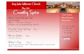 May 2019 Country Spire - Long Lake Lutheran Church · 2019-04-26 · Country Spire Long Lake Lutheran Church Christ Centered Purpose Balanced Mission Driven Donations drop off starting