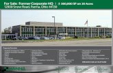 For Sale: Former Corporate HQ 300,000 SF on 20 Acres 12900 ...€¦ · Property Overview • 200,000 SF of Headquarters / Offices • 100,000 SF of Industrial / Warehouse • 20 Acres