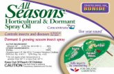 Seasons All - Amazon S3 › cdn.arbico-organics.com › downloads › … · ALL SEASONS® HORTICULTURAL AND DORMANT SPRAY OIL may be used at the DORMANT STAGE (before buds show green