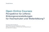 Open Online Courses - Claudia · PDF file social bookmarking microlearning social tagging online badges eLearning 2.0, 3.0, Edupunks Connectivism Open Education Web 2.0 open educational