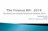 The Direct tax Dispute Resolution Scheme, 2016 · BACKGROUND FM Budget Speech – There are about 3 Lakh tax cases pending with the first Appellate Authority with disputed amount