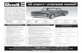 KIT 7210 '65 CHEVY STEPSIDE PICKUPmanuals.hobbico.com/rmx/85-7210.pdf · DECAL APPLICATION INSTRUCTIONS 1. Cut desired decal from sheet. 2. Dip decal in water for a few seconds. 3.