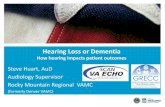 Hearing Loss or Dementia › grecc › docs › SCAN_ECHO_2019...Hearing Loss or Dementia How hearing impacts patient outcomes Steve Huart, AuD Audiology Supervisor Rocky Mountain